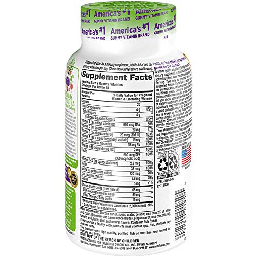 Vitafusion, PreNatal, Adult Gummies, Assorted Flavors - 90 gummies, Pack of 2 Vitafusion