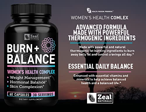 Zeal Naturals Weight Loss Support for Women + Daily Balance Vitmains (Iron, Vitamin D Zeal Naturals