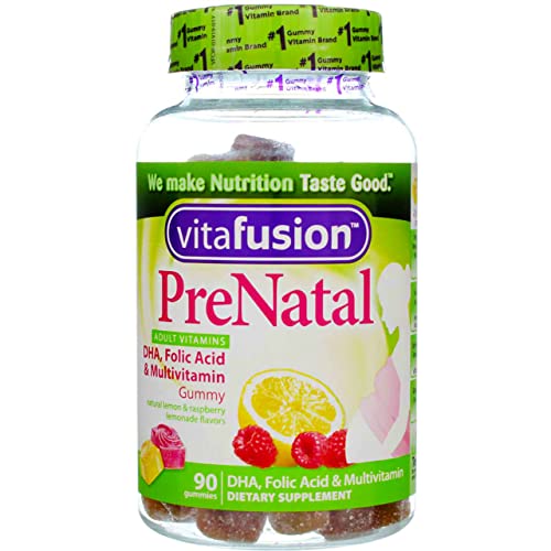 Vitafusion PreNatal Dietary Supplement, Lemon & Raspberry Lemonade Flavors 90 ea (Pack of 8)