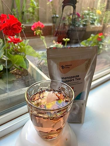 1Balance Living Menopause Support Tea: Cooling Hibiscus Mint, Perimenopause 1Balance Living