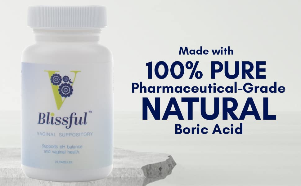 V Blissful Boric Acid Suppository & Soothing Vaginal Solution for Yeast Infection & Bacterial Vaginosis V Blissful