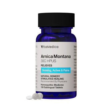 VitaMedica Arnica Montana 30C Rapid Dissolve Tablets for Natural Pain, Bruising, and Swelling Support