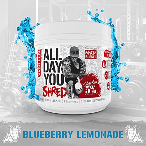 5% Nutrition Rich Piana AllDayYou Shred BCAA Powder | Amino Acid Supplement 5% Nutrition