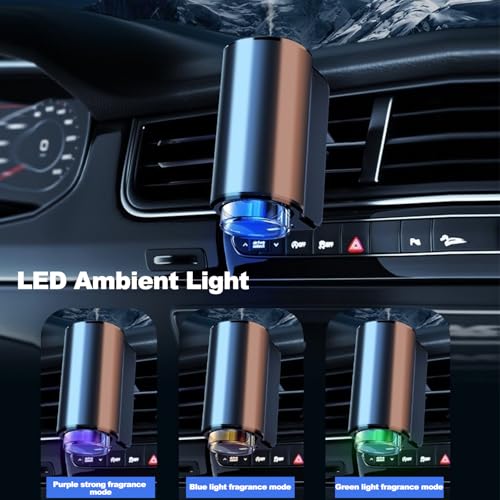VEAREAR Smart Car Air Freshener Diffuser, Car Essential Oil Diffuser with 3 Adjustable Intensity Modes VEAREAR