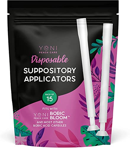 Vaginal Suppository Applicator (15 pack) - Disposable Suppositories Applicator for Women - Fits All Standard