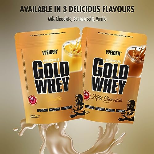 Weider Gold Whey (500g) Milk Chocolate Flavour. Ultrafiltrated Proteins from 100% Whey Protein Weider