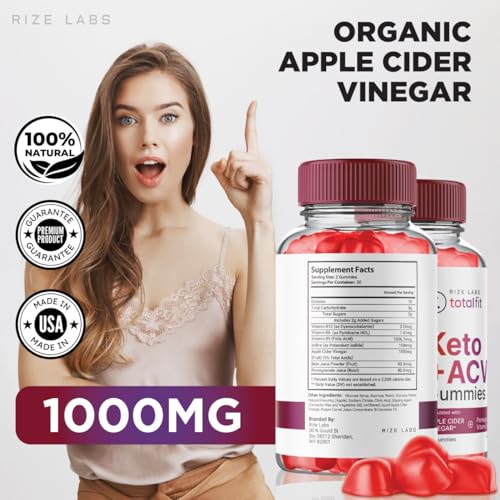 (2 Pack) Total Fit Keto ACV Gummies Advanced Weight Loss, Total Fit Keto ACV + BCB Gummies rize labs