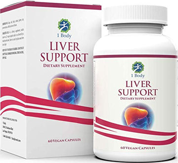 1 Body Liver Support Supplement - Liver Cleanse & Repair - Milk Thistle