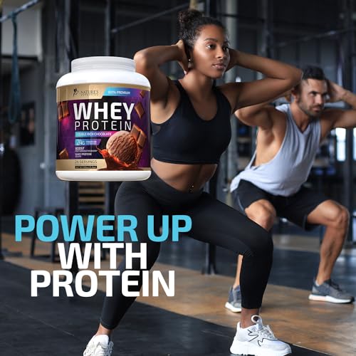 Whey Protein Powder 24g - Chocolate Ice Cream Whey Isolate Protein for Muscle Growth Nature's Nutrition