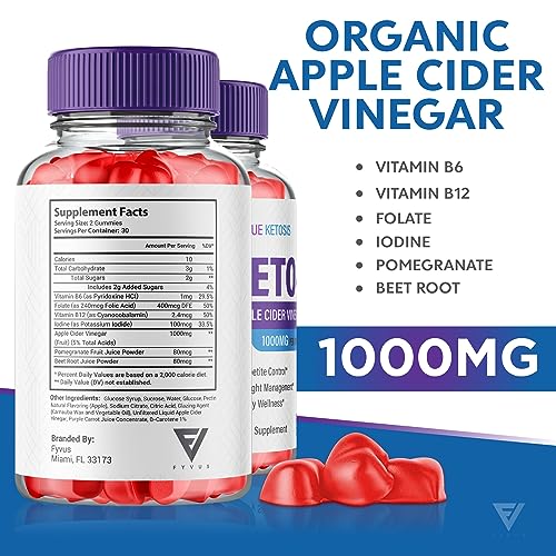 (2 Pack) True Ketosis Keto Gummies for Weight Loss, True Ketosis Keto ACV Gummies Fyvus