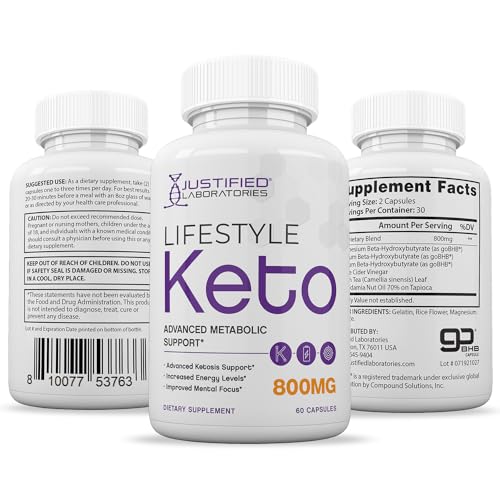 (3 Pack) Lifestyle Keto Pills 800MG Includes Patented goBHB Exogenous Ketones Advanced Justified Laboratories