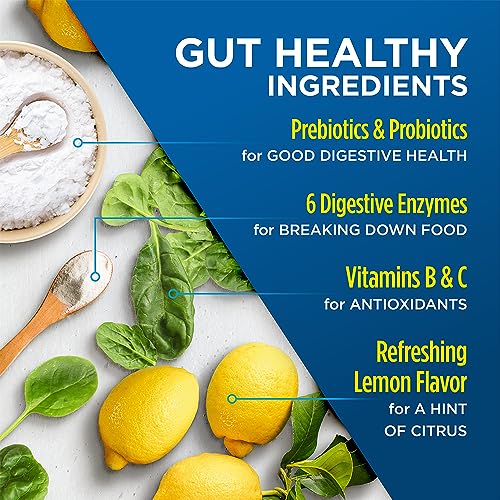 VitaCup Super H2O Bloating Relief and Digestive Health Drink Mix Packets, Probiotics VitaCup