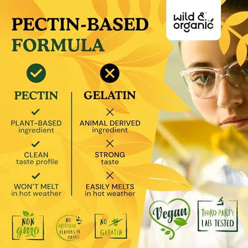Wild & Organic Mullein Gummies - Daily Dietary Supplement for Respiratory, Digestive Wild & Organic