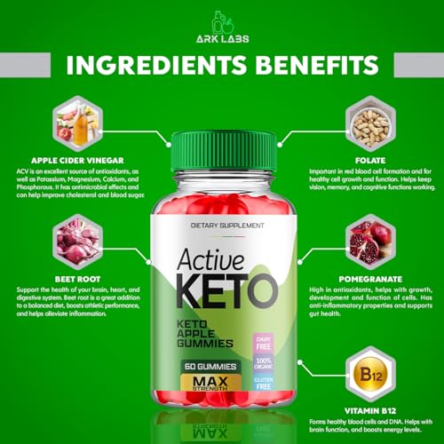 (2 Pack) Active Keto Gummies for Weight Loss, Active Keto Gummies, Active Keto ACV Gummies Ark Labs
