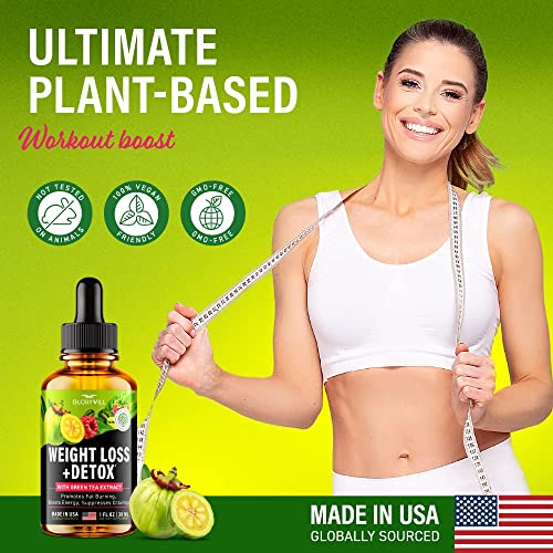 Weight Loss Drops Natural Detox Made in USA - Diet Drops for Fat Loss - Effective Appetite FQQF