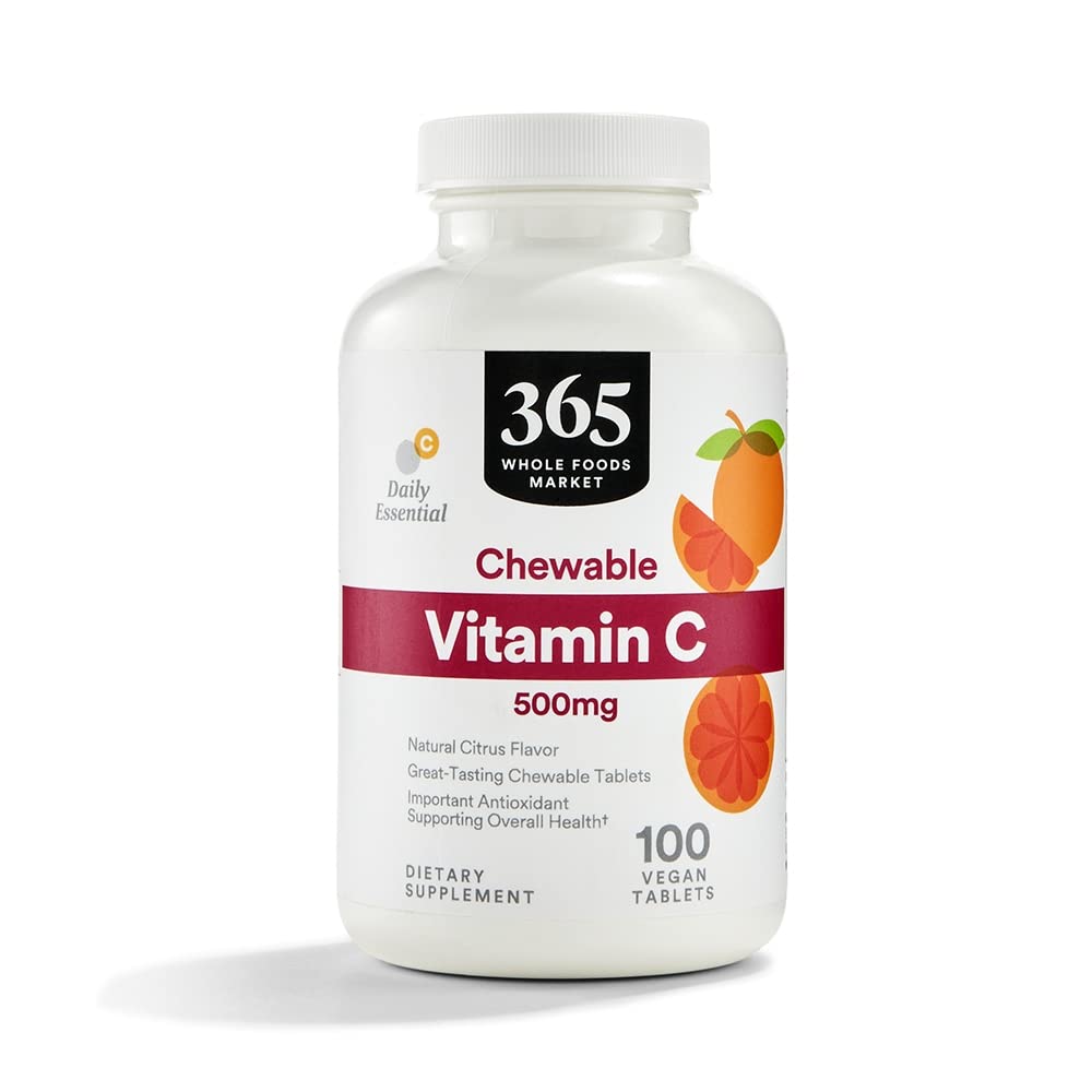 365 by Whole Foods Market, Vitamin C Chewable 500Mg, 100 Tablets 365 by Whole Foods Market