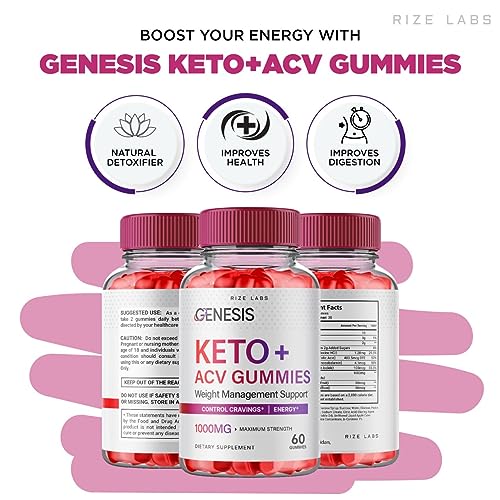 (2 Pack) Genesis Keto Gummies - Genesis Keto ACV Gummies Advanced Weight Loss rize labs