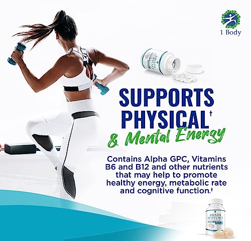 1 Body Brain Support: Twin Pack - 90 Capsules Each - Alpha GPC
