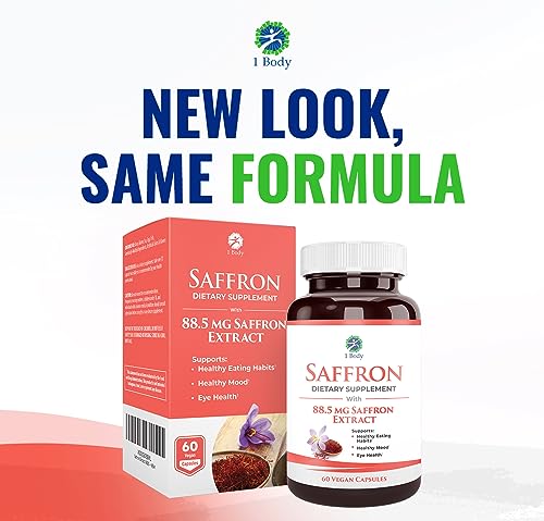 1 Body Saffron Extract 8825 – Antioxidant & Mood Support Saffron Supplement 1 Body
