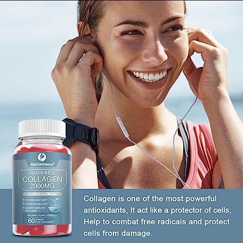 **New**Advanced Collagen Gummies 2000mg - Promote Skin Elasticity, Hair Growth, and Joint Health - Delicious Berry AlphaStateSciences