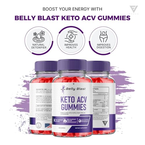 (3 Pack) Belly Blast Keto ACV Gummies, Belly Blast Keto + ACV Gummies Advanced Weight Fyvus