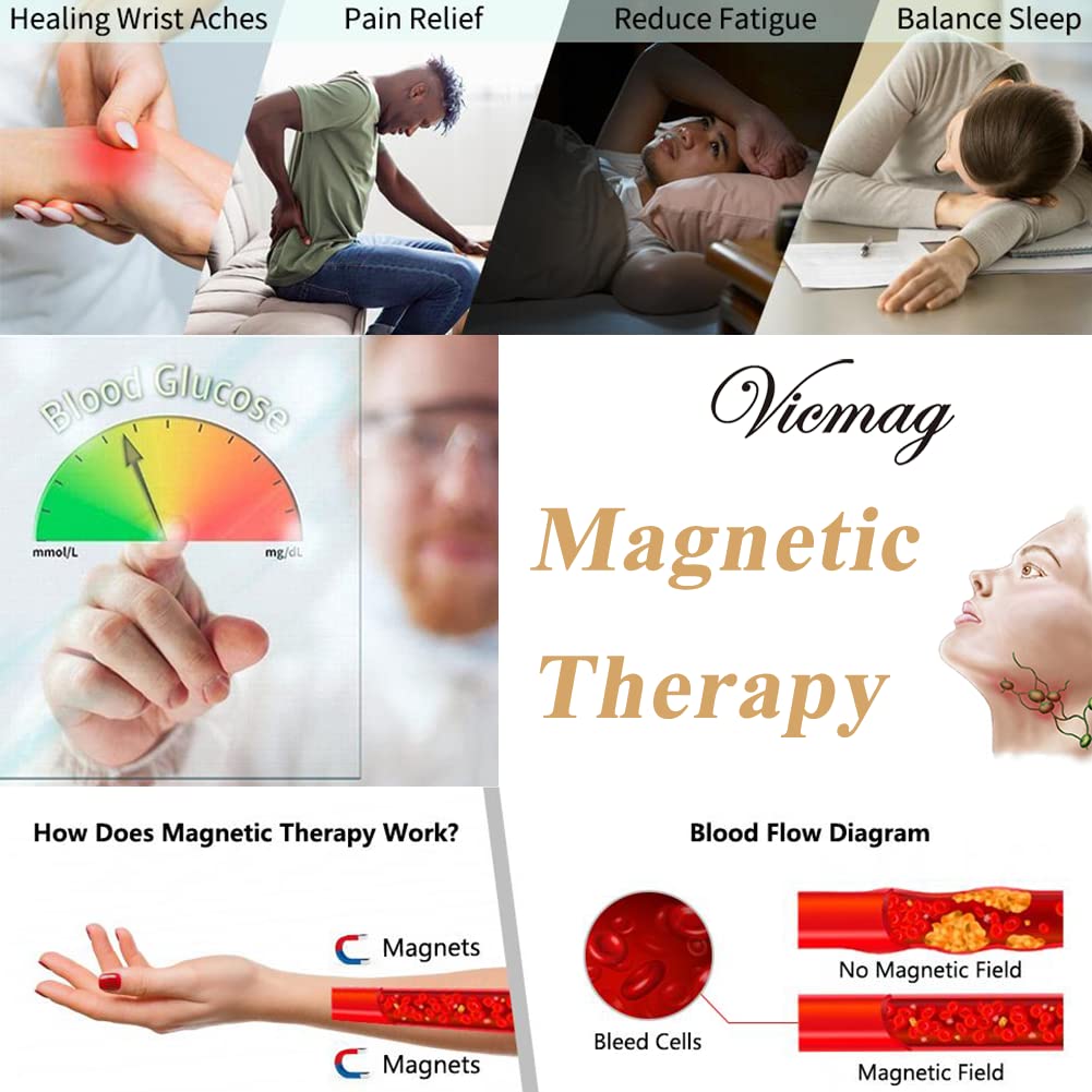 Vicmag Copper Magnetic Ring for Women Men 100% Solid Pure Copper Adjustable with Jewelry Gift Box Vicmag