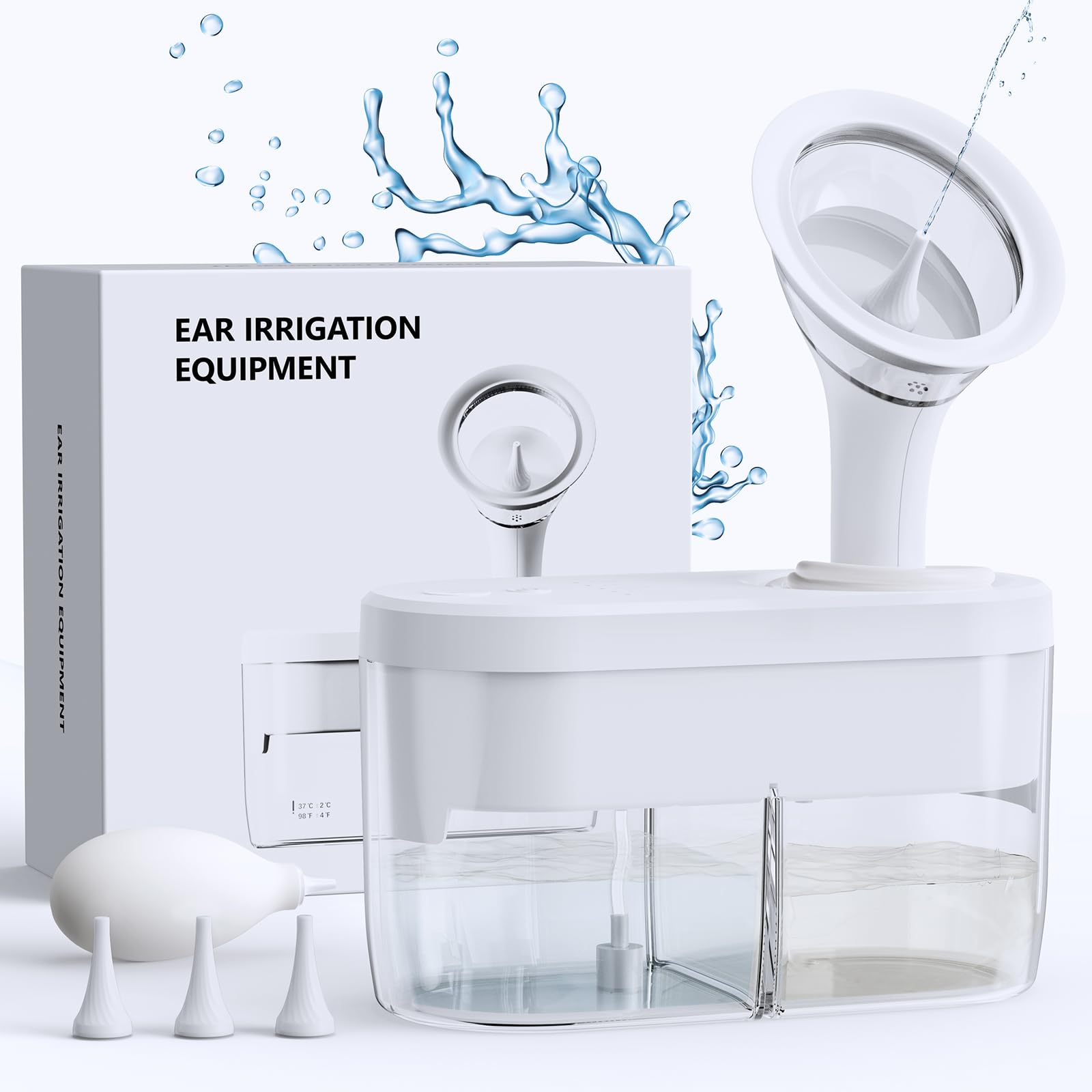 Water Powered Ear Cleaner, Ear Wax Removal Kit with Sewage System KAUGIC