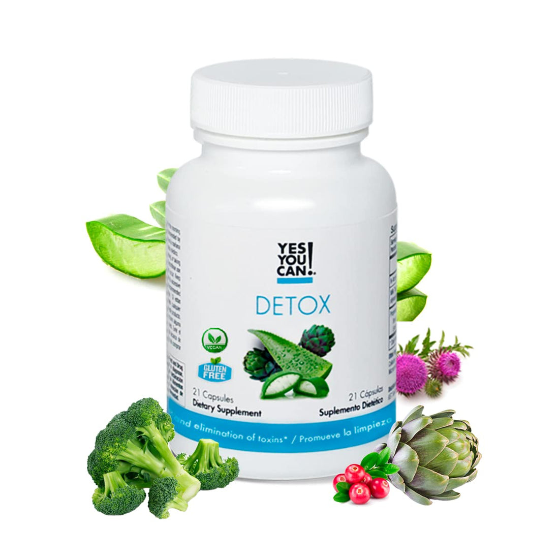 Yes You Can! Natural Detox Cleanse - Daily Cleanse Supplement for Men & Women 