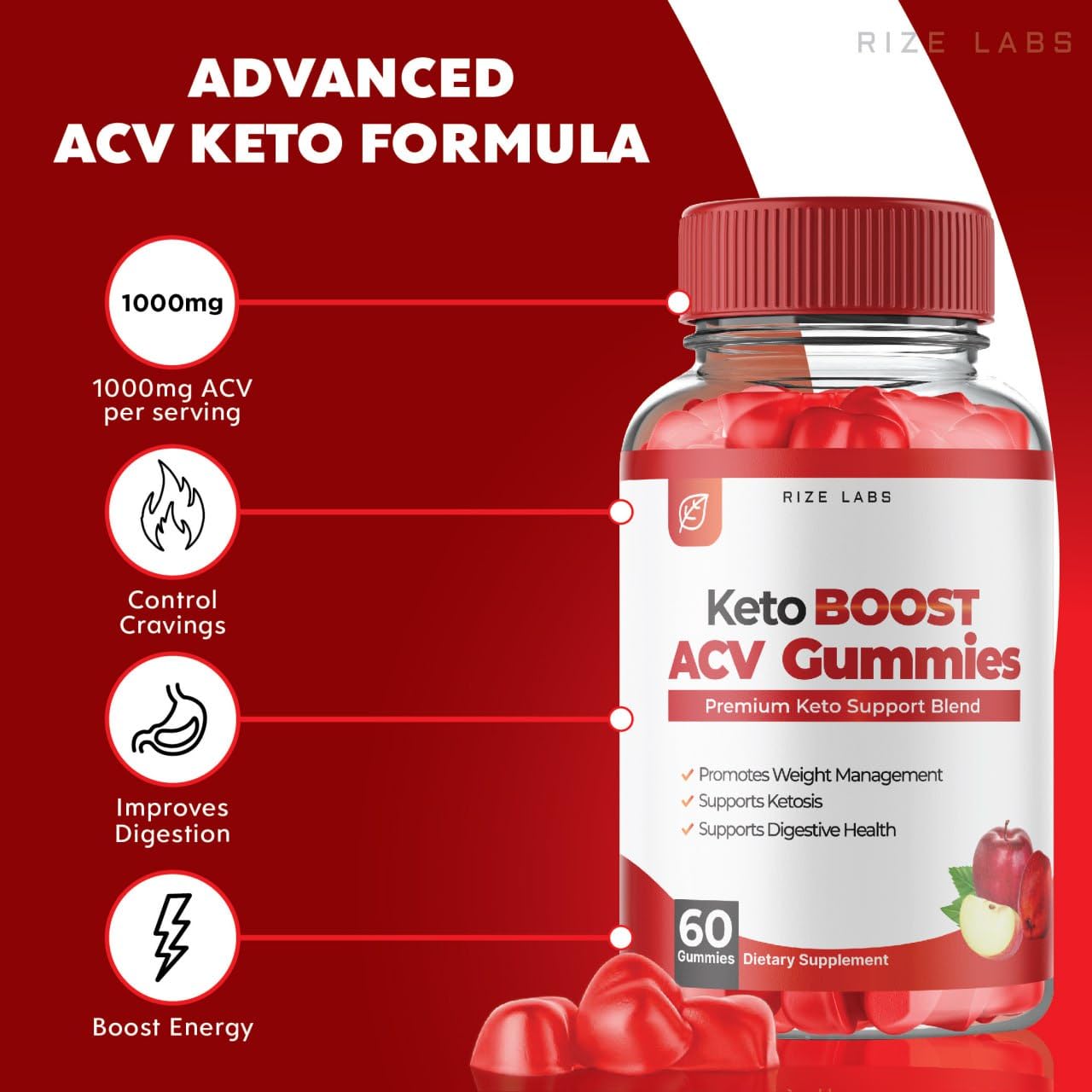 (2 Pack) Keto Boost ACV Gummies - Keto Boost ACV Gummies for Advanced Weight Loss rize labs