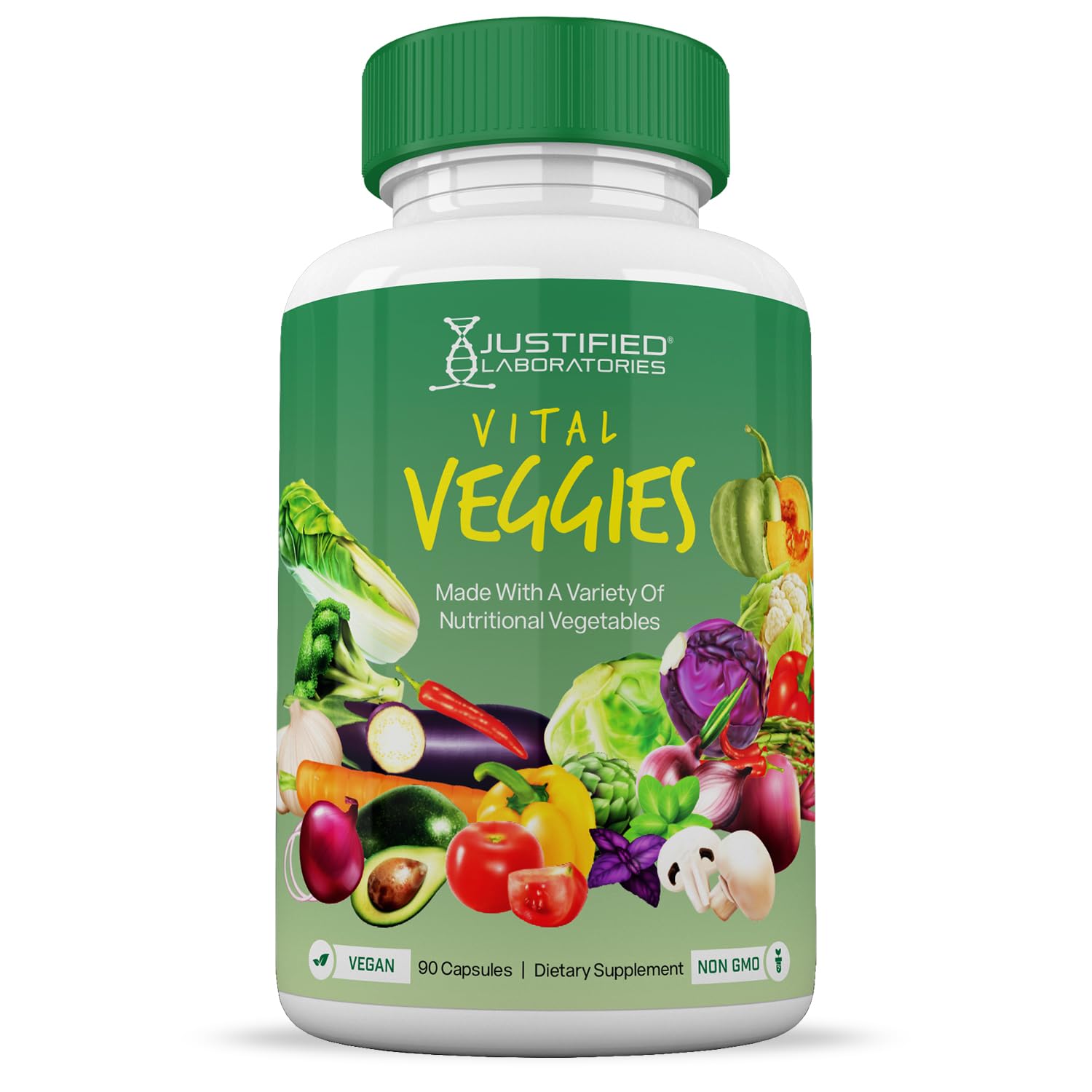 (6 Pack) Vital Fruits and Veggies Supplement Whole Food Red & Green Superfoods Justified Laboratories