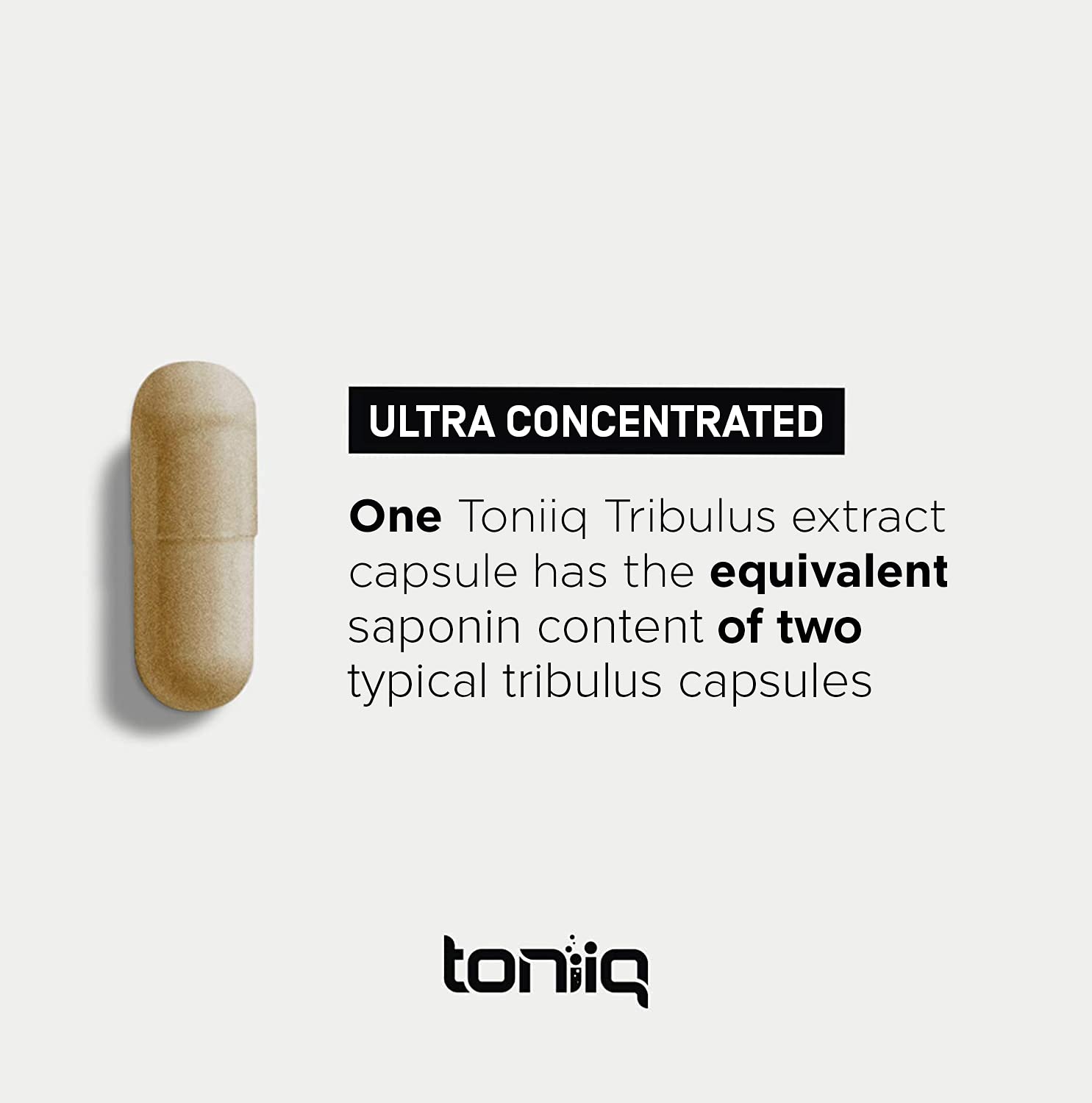 Toniiq Ultra High Strength Tribulus Capsules - 95% Steroidal Saponins - 1300mg Concent