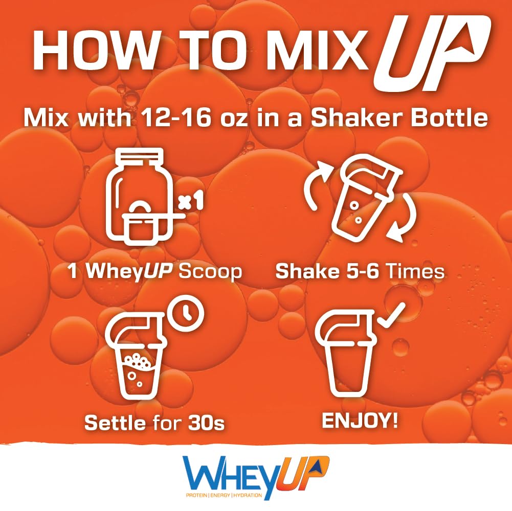 WheyUP Clear Whey Isolate Protein Powder, Blue Raspberry - 150mg Caffeine - 20 Servings WheyUP