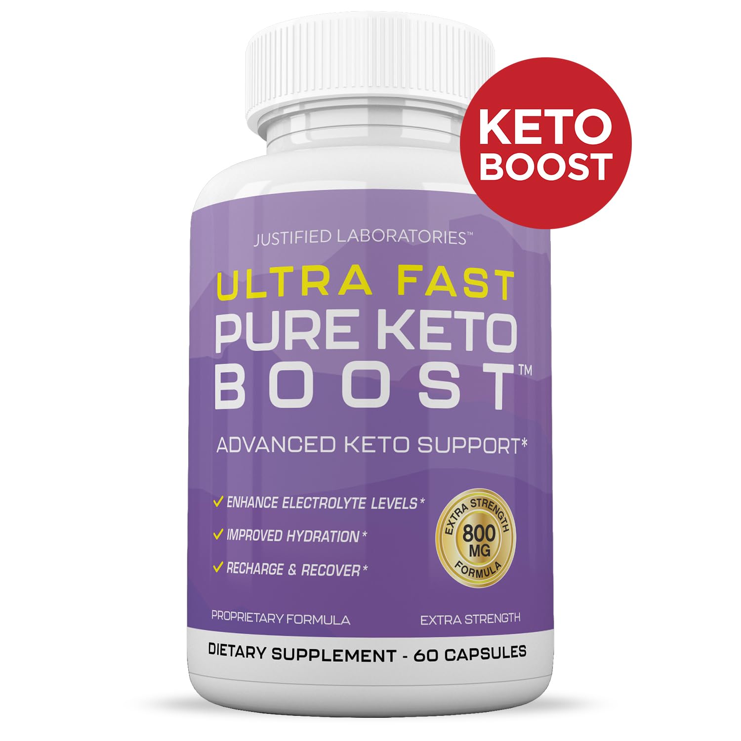 (5 Pack) Ultra Fast Pure Keto Boost Pills 1275MG New & Improved Formula Contains Apple Justified Laboratories