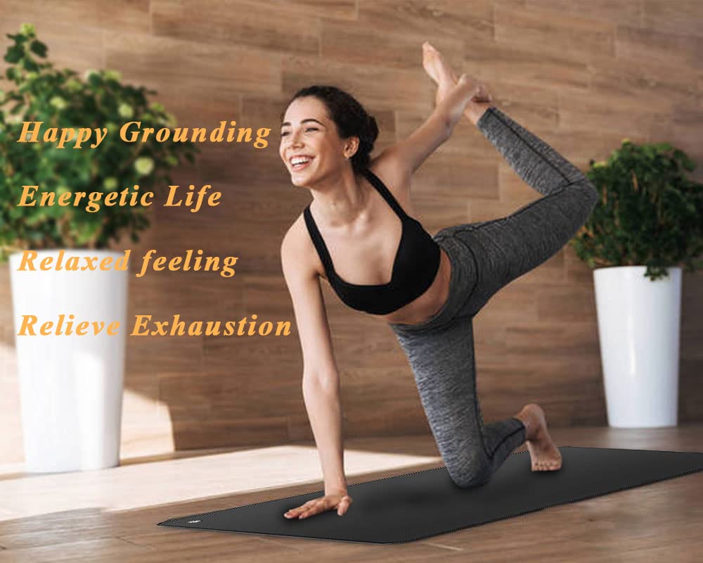 WAUZOBLE Grounding Mat, Grounding Bed Foot Mat with 1 Grounding Cord Indoor Mat Improving WAUZOBLE