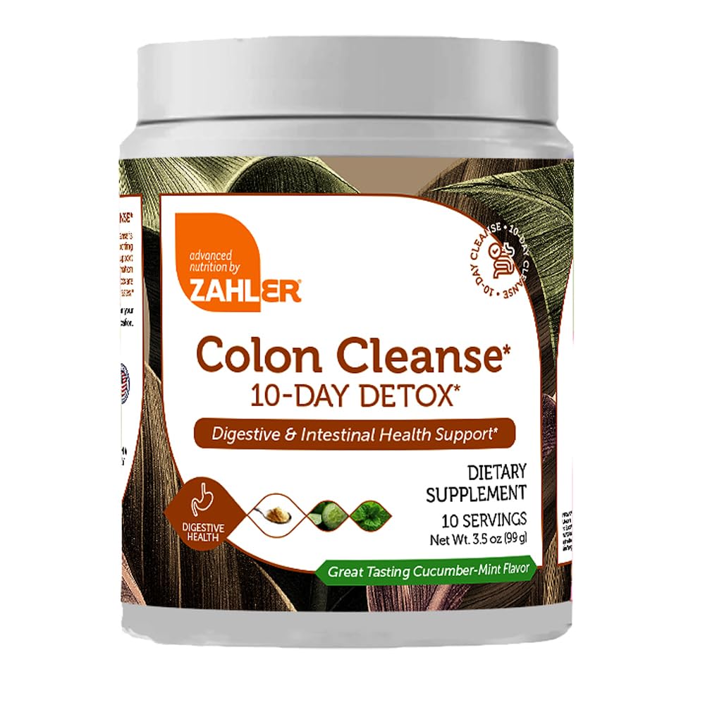 Zahler Colon Cleanse, 10 Day Detox and Gut Health Support, Intestinal Cleanse Supplement