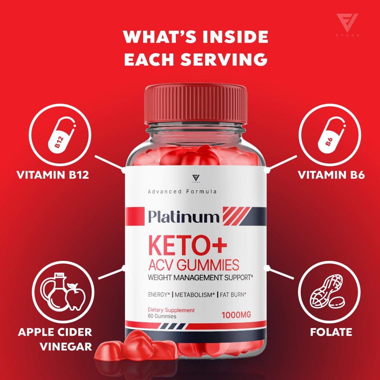 (3 Pack) Platinum Keto ACV Gummies, Platinum Keto ACV Gummies Advanced Weight Loss Kohzie