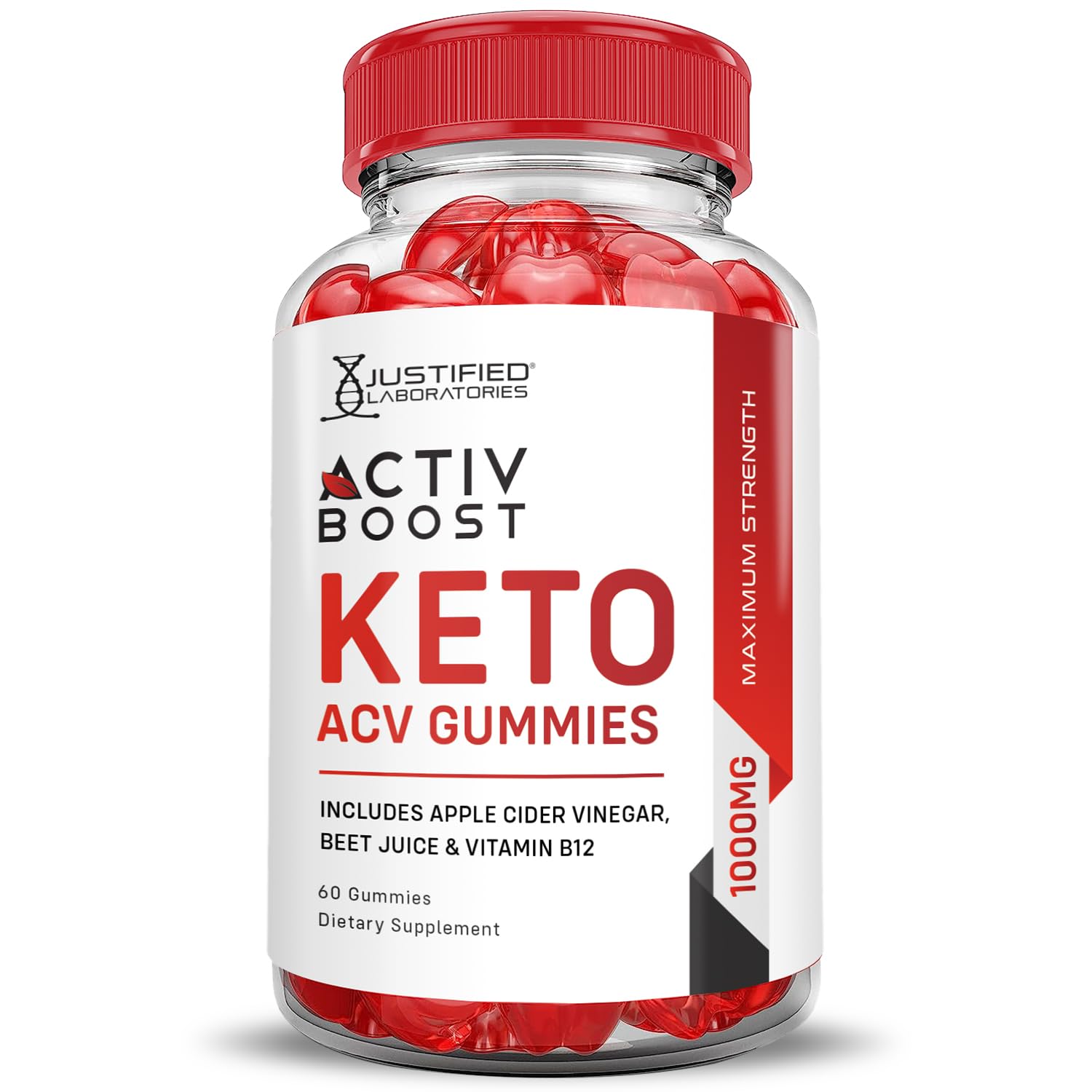 (3 Pack) Activboost Keto ACV Gummies Advanced Formula 1000MG Active Boost Justified Laboratories