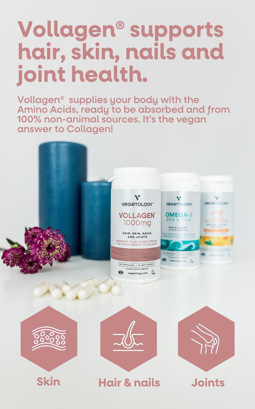 Vegetology Vollagen® Plant Based Complex – Plant Based Protein Alternative to Collagen VEGETOLOGY