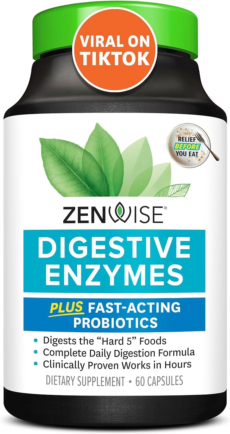 Zenwise Health Digestive Enzymes - Probiotic Multi Enzymes with Probiotics Zenwise Health