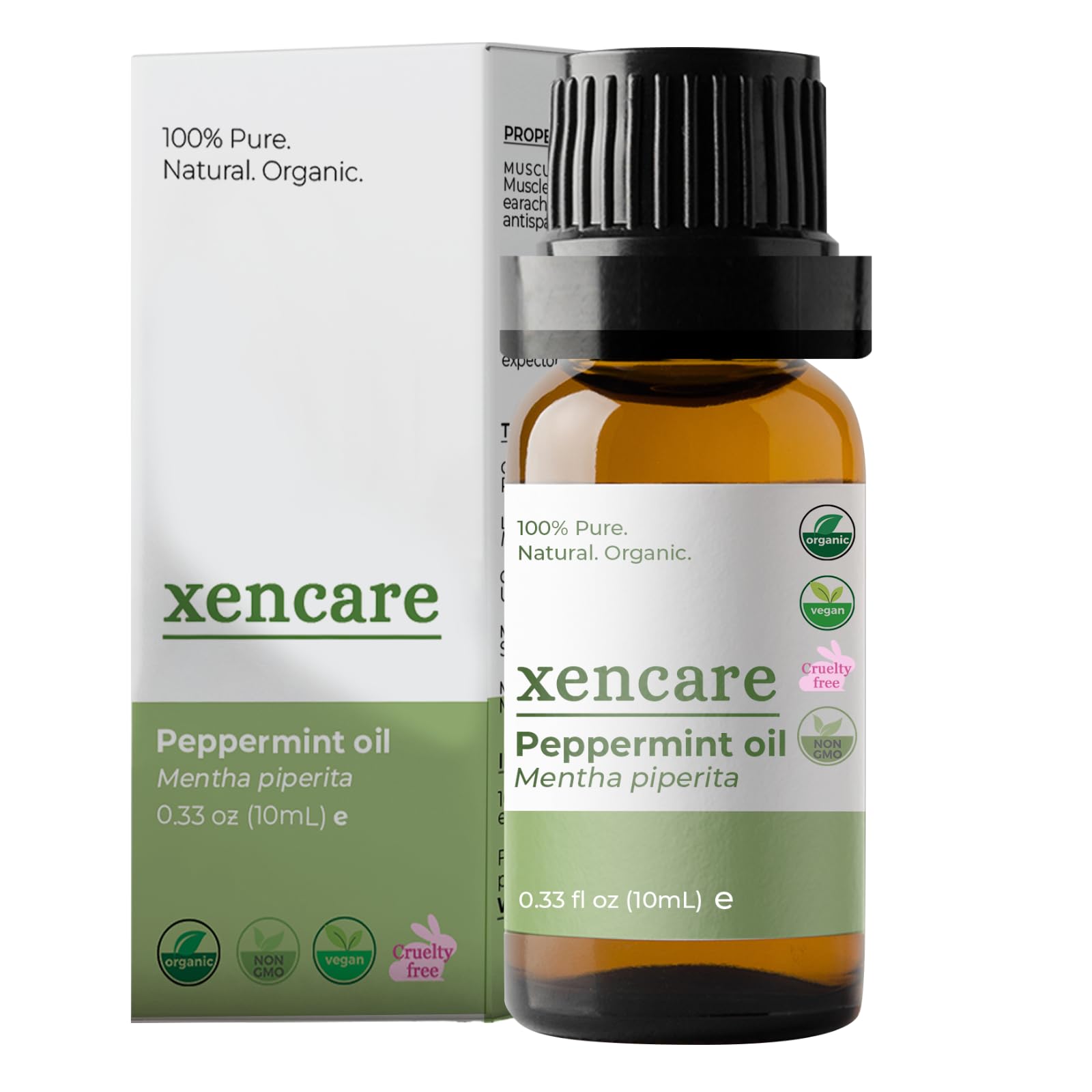 xencare Peppermint USDA Organic Food Grade Essential Oil | 100% Pure Natural Undiluted
