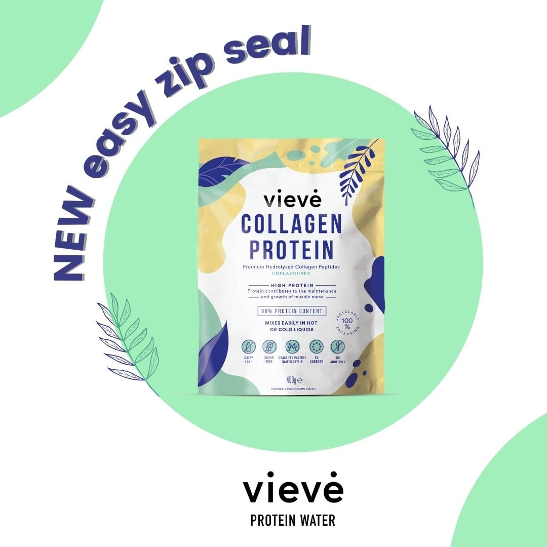 Vieve Collagen Protein Powder - Hydrolysed Bovine Peptides - Diet Support Supplement for Skin, Hair, Nail Vieve