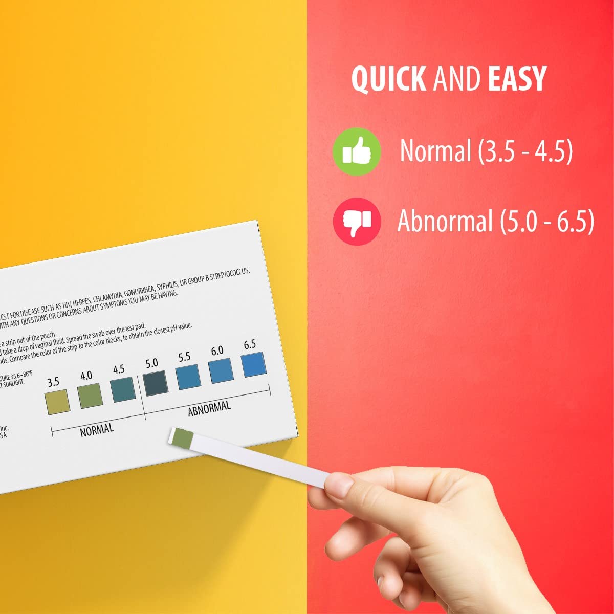 [60 Pack] PGYARD Vaginal Health pH Test Strips, Feminine pH Test, Value Pack PGYARD