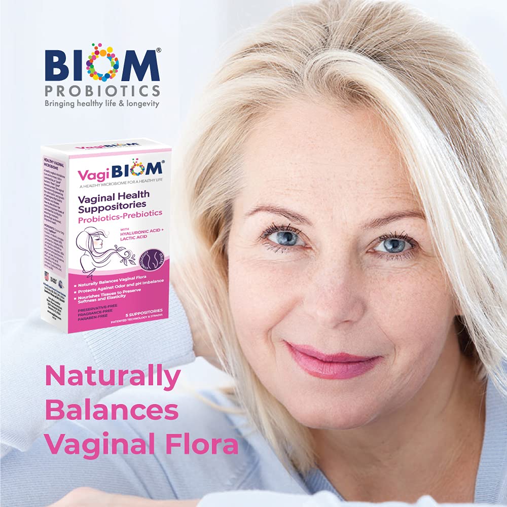 VagiBiom Lactobacillus Suppository: Microbiome Flora balance and Odor Control Regimen VagiBiom