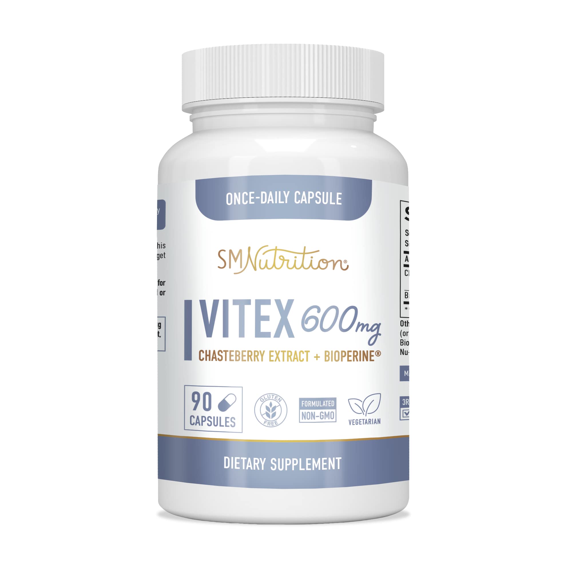 Vitex Chasteberry Supplement 600mg | Agnus Castus for Women's Hormone Balance, Menopause