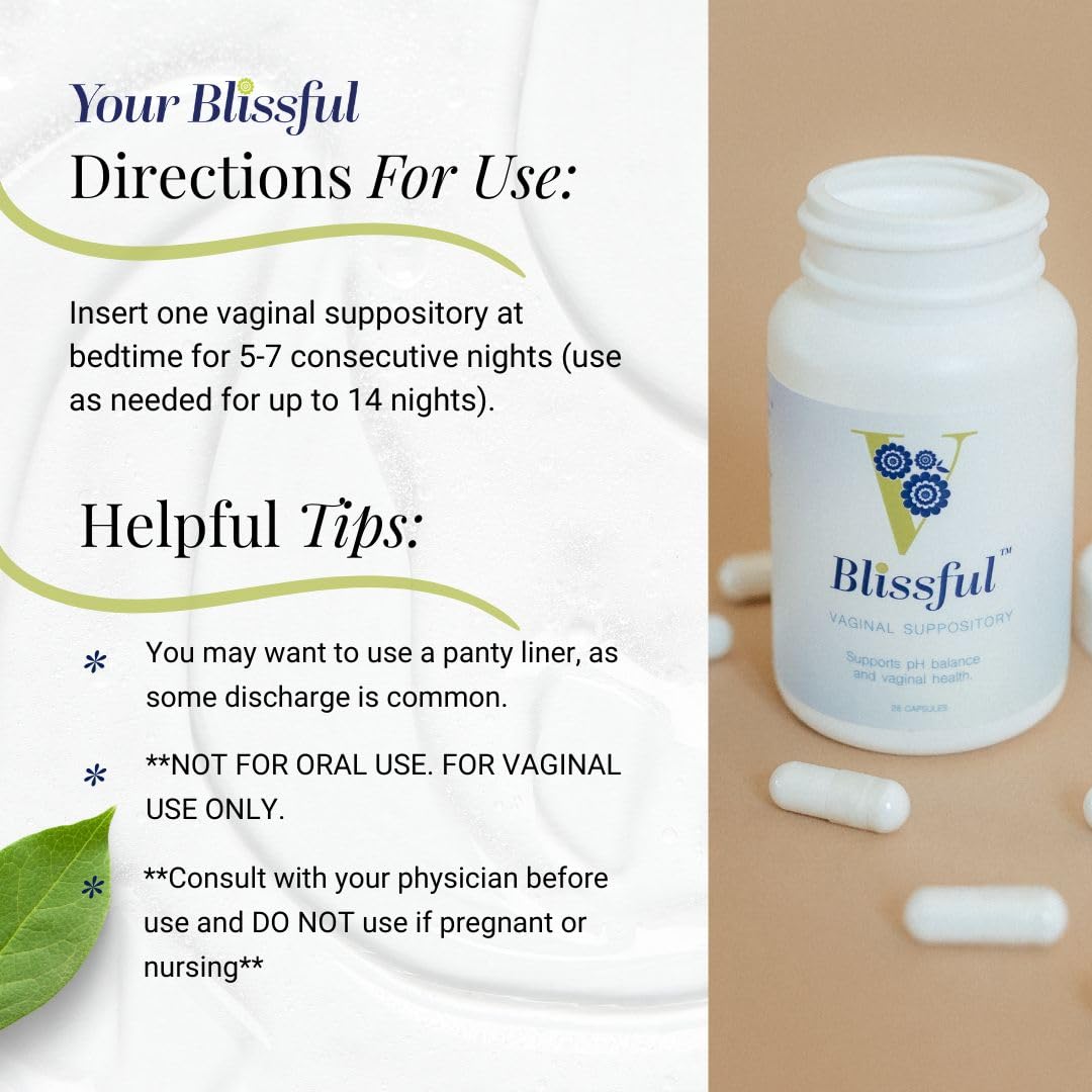 V Blissful - Boric Acid Suppositories Helps with Yeast Infections - Effective Feminine Care with Boric Acid, Perfect V Blissful