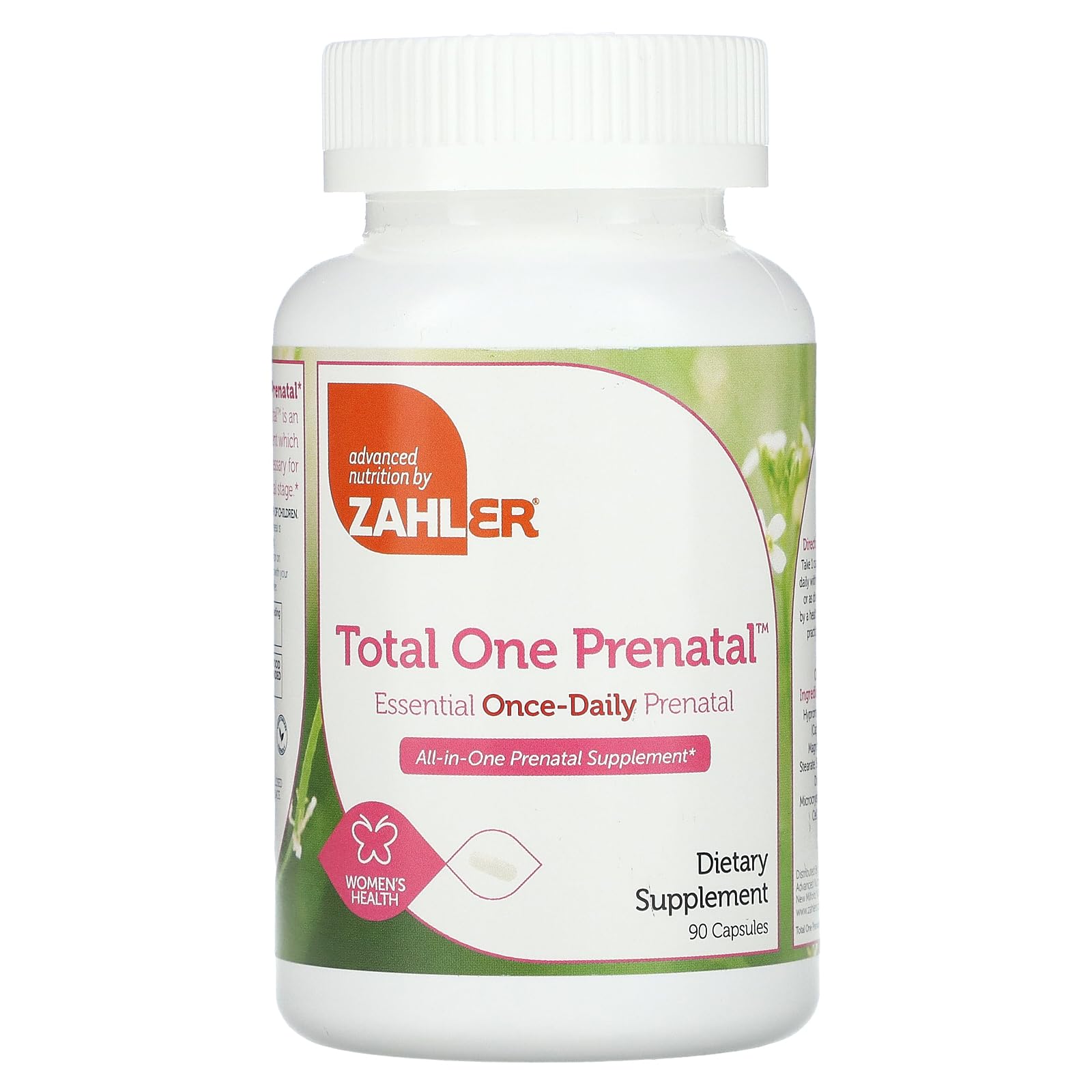 Zahler Total One Prenatal, Essential Once-Daily Prenatal, 90 Capsules
