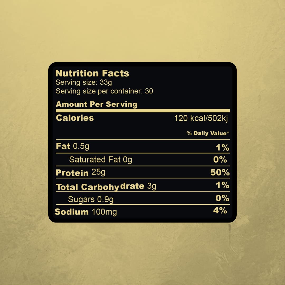 Valhalla's Champion 100% Whey Protein Isolate - 25G Protein per Serving - 30 Servings 