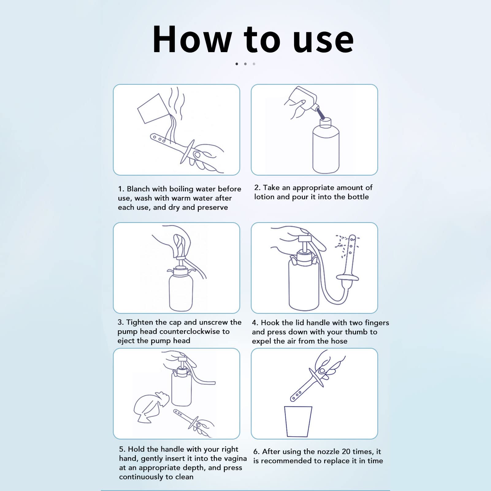 Vaginal Douche Cleaner,350ml Vaginal Cleanser Vaginal Douche Reusable Vaginal Cleansing System Brrnoo