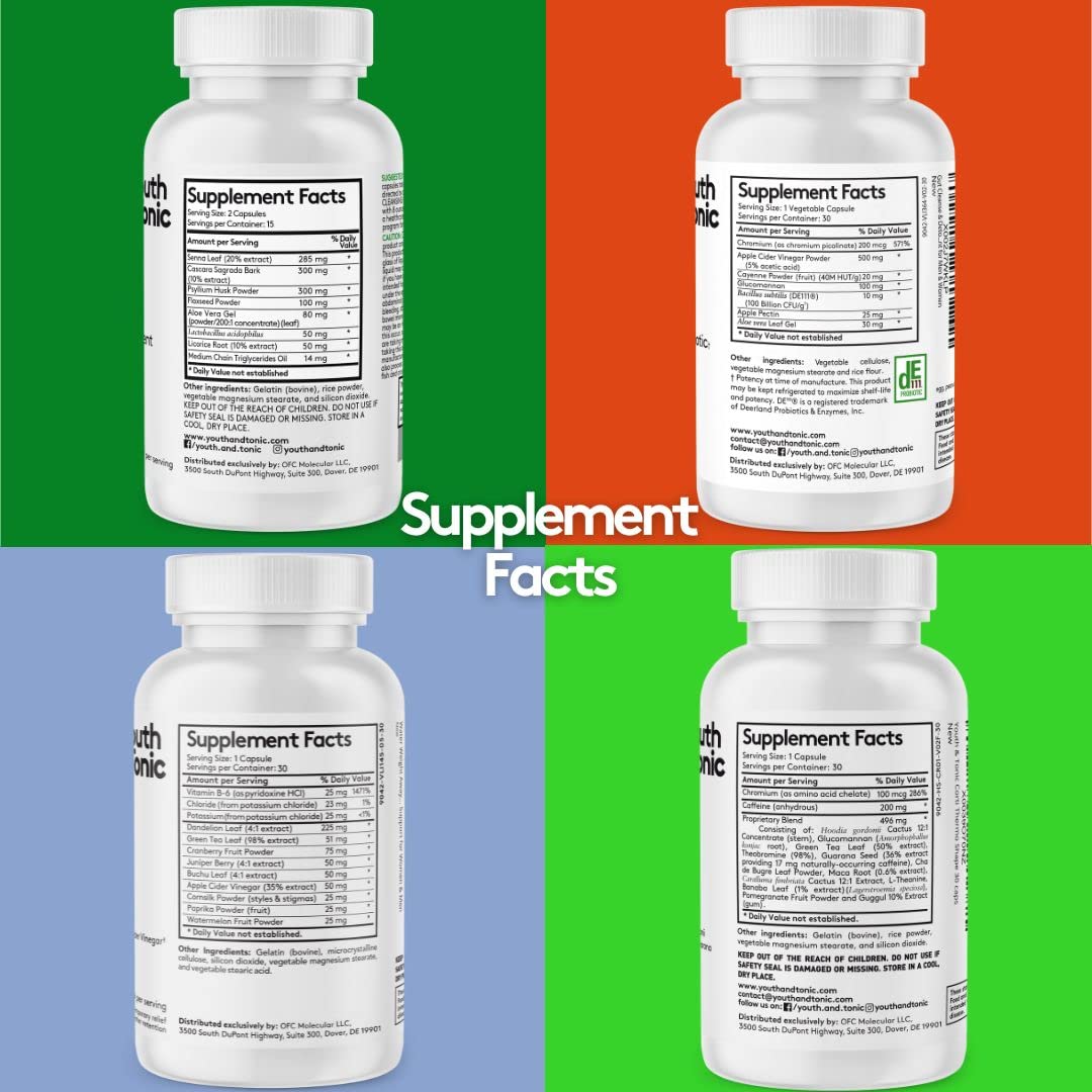 Youth & Tonic CortiThermo Shape Detox Cleanse Kick Off Weight Management - 120 Pills Youth & Tonic